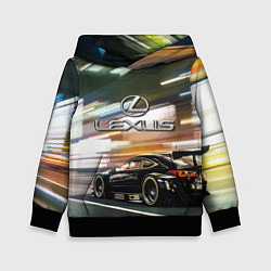 Толстовка-худи детская Lexus - скорость режим, цвет: 3D-черный