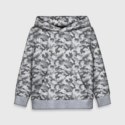 Толстовка-худи детская Камуфляж М-21 серый, цвет: 3D-меланж