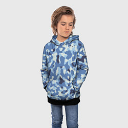 Толстовка-худи детская Камуфляж ВМФ цифра крупный, цвет: 3D-черный — фото 2