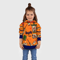 Толстовка-худи детская Время ночных существ, цвет: 3D-синий — фото 2