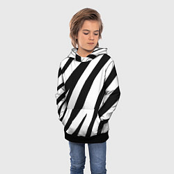 Толстовка-худи детская Камуфляж зебры, цвет: 3D-черный — фото 2