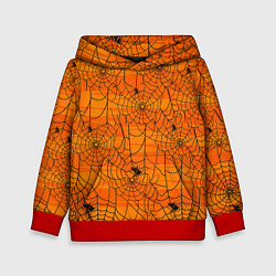 Толстовка-худи детская Паучье логово, цвет: 3D-красный