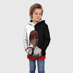 Толстовка-худи детская Демон контроля - Chainsaw man, цвет: 3D-красный — фото 2
