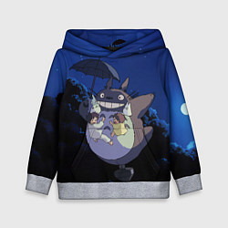 Толстовка-худи детская Night flight Totoro, цвет: 3D-меланж