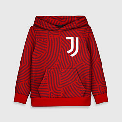 Толстовка-худи детская Juventus отпечатки, цвет: 3D-красный