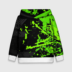 Толстовка-худи детская Black & Green, цвет: 3D-белый