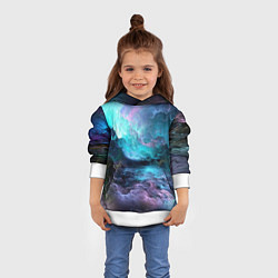 Толстовка-худи детская Спящий космос, цвет: 3D-белый — фото 2