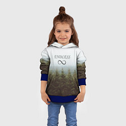 Толстовка-худи детская Бесконечный лес, цвет: 3D-синий — фото 2