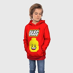 Толстовка-худи детская Олег Lego, цвет: 3D-красный — фото 2