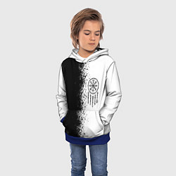 Толстовка-худи детская Северный компас Вегвизир, цвет: 3D-синий — фото 2