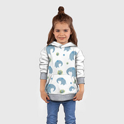 Толстовка-худи детская Слоник с одуванчиком, цвет: 3D-меланж — фото 2