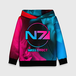Толстовка-худи детская Mass Effect - neon gradient, цвет: 3D-черный