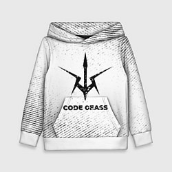Толстовка-худи детская Code Geass с потертостями на светлом фоне, цвет: 3D-белый