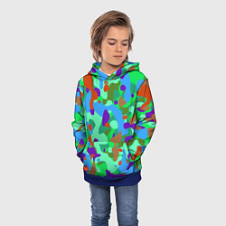 Толстовка-худи детская Абстракция цвета, цвет: 3D-синий — фото 2