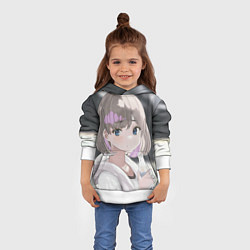 Толстовка-худи детская Keke Tang eyes - Love Live Superstar, цвет: 3D-белый — фото 2