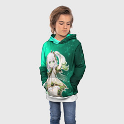 Толстовка-худи детская Дендро Архонт - Нахида, цвет: 3D-белый — фото 2