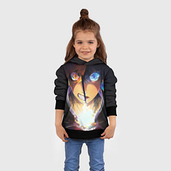 Толстовка-худи детская Blue Lock anime, цвет: 3D-черный — фото 2