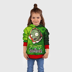 Толстовка-худи детская Green zombie, цвет: 3D-красный — фото 2