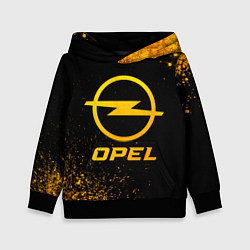 Толстовка-худи детская Opel - gold gradient, цвет: 3D-черный
