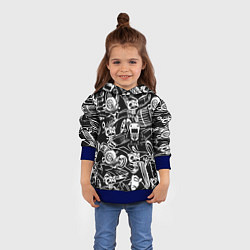 Толстовка-худи детская JDM Pattern, цвет: 3D-синий — фото 2