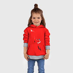 Толстовка-худи детская Красная лиса, цвет: 3D-меланж — фото 2