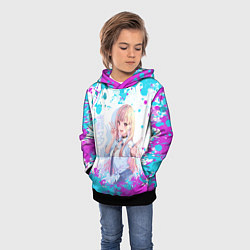 Толстовка-худи детская Красотка Марин, цвет: 3D-черный — фото 2