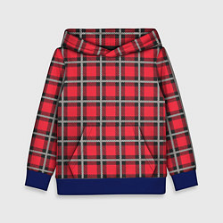 Детская толстовка Красная шотландская клетка