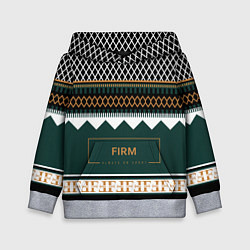 Толстовка-худи детская FIRM как свитер из 90х, цвет: 3D-меланж
