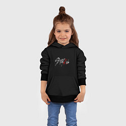 Толстовка-худи детская Stray Kids white logo, цвет: 3D-черный — фото 2