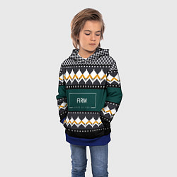 Толстовка-худи детская FIRM ретро свитер, цвет: 3D-синий — фото 2