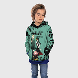 Толстовка-худи детская Spy family characters, цвет: 3D-синий — фото 2