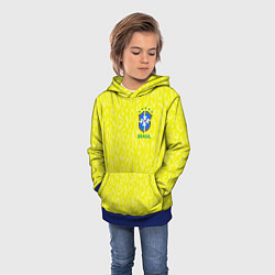 Толстовка-худи детская Форма сборной Бразилии ЧМ 2022, цвет: 3D-синий — фото 2