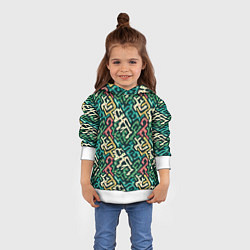 Толстовка-худи детская Граффити абстрактные фигуры, цвет: 3D-белый — фото 2