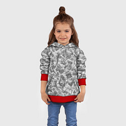 Толстовка-худи детская Nirvana style light, цвет: 3D-красный — фото 2