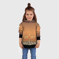 Толстовка-худи детская Уютная Ханука и звезда Давида, цвет: 3D-черный — фото 2