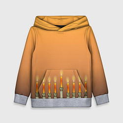 Толстовка-худи детская Уютная Ханука, цвет: 3D-меланж