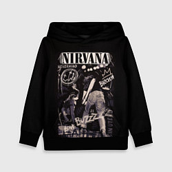 Толстовка-худи детская Nirvana bleach, цвет: 3D-черный