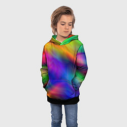 Толстовка-худи детская Оранжево-синяя туманность, цвет: 3D-черный — фото 2