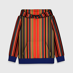 Детская толстовка Вертикальные полосы в оранжево-коричневых тонах