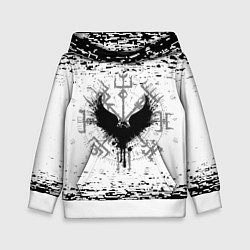 Толстовка-худи детская Eagle and vegvsir, цвет: 3D-белый