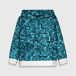 Детская толстовка Блеск пайеток изумрудных бирюзовых