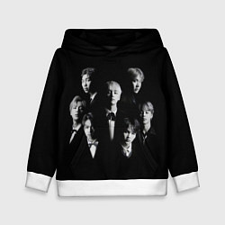 Толстовка-худи детская BTS BLACK, цвет: 3D-белый