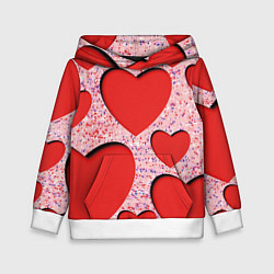 Толстовка-худи детская Для любимых, цвет: 3D-белый