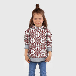 Толстовка-худи детская Ромб и орнамент, цвет: 3D-меланж — фото 2