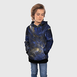 Толстовка-худи детская Синяя абстракция, цвет: 3D-черный — фото 2