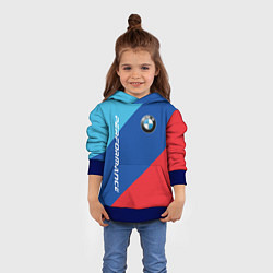Толстовка-худи детская Bmw - m colors, цвет: 3D-синий — фото 2
