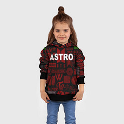 Толстовка-худи детская Astro k-pop pattern, цвет: 3D-черный — фото 2