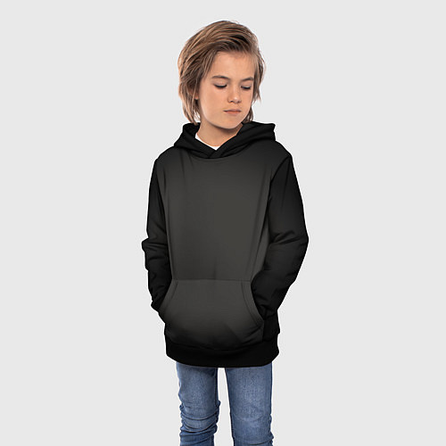 Детская толстовка Черная виньетка для черного / 3D-Черный – фото 3