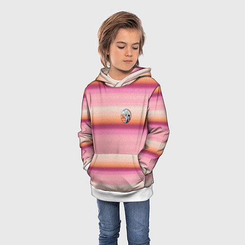 Детская толстовка Энид Синклер с Уэнсдей Аддамс - текстура свитера / 3D-Белый – фото 3
