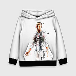 Толстовка-худи детская CR 7 Juventus, цвет: 3D-черный